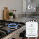 Qoltec Certyfikowany Czujnik wycieku gazu ziemnego | detektor CH4 | NG | Tuya | Wi-Fi | alarm 85dB | LED