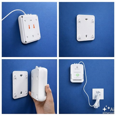 Qoltec Certyfikowany Czujnik wycieku gazu ziemnego | detektor CH4 | NG | Tuya | Wi-Fi | alarm 85dB | LED