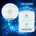 Qoltec Certyfikowany Czujnik wycieku gazu ziemnego | detektor CH4 | NG | alarm 85dB | LED