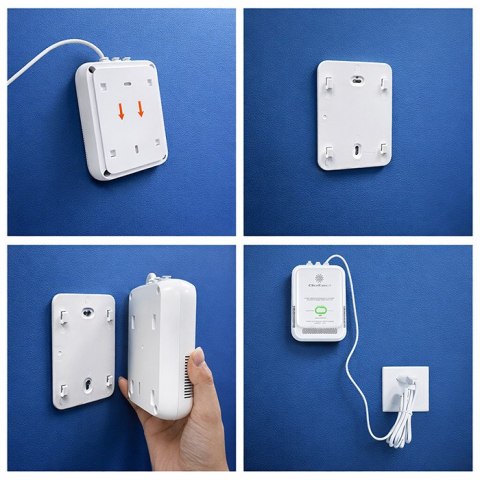 Qoltec Certyfikowany Czujnik wycieku gazu ziemnego | detektor CH4 | NG | alarm 85dB | LED