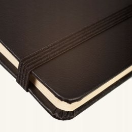 Elegancki Brulion A4 96 kartek Twarda oprawa Opus Berlin z gumką Czarny