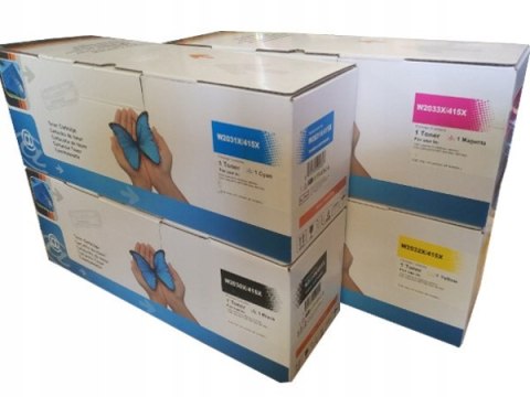 Wysokowydajny komplet 4x Toner do HP 415X, M454, M455 M479 M480 E45028 CHIP