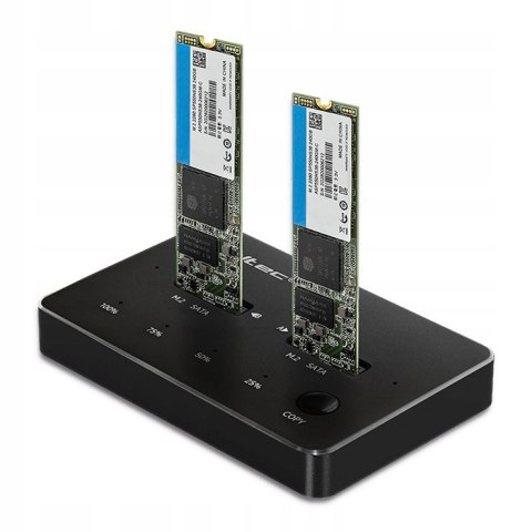Stacja dokująca dysków SSD: 2 x M.2 SATA 6 Gb/s Stacja dokująca dysków SSD: 2 x M.2 SATA 6 Gb/s