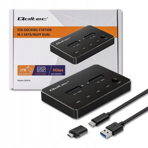 Stacja dokująca dysków SSD: 2 x M.2 SATA 6 Gb/s Stacja dokująca dysków SSD: 2 x M.2 SATA 6 Gb/s
