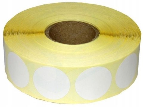 Etykiety termiczne kółka fi 70mm / 9tys Klej kauczukowy Do Zebra Sato
