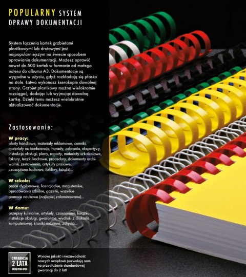 Grzbiety do bindowania 18mm / 100 szt Opus Czarne Grzbiety do bindowania 18mm / 100 szt Opus Czarne