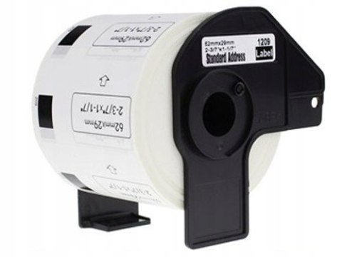 Etykiety do Brother DK-11209 29mmx62mm 800szt. Białe. Kompletne z uchwytem Etykiety do Brother DK-11209 29mmx62mm 800szt. Białe. Kompletne z uchwytem