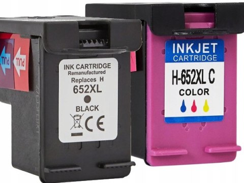 Wysokowydajny komplet do HP 652 XL. BK + CMY, HP 1115 2315 2135 3635 3636 Wysokowydajny komplet do HP 652 XL. BK + CMY, HP 1115 2315 2135 3635 3636