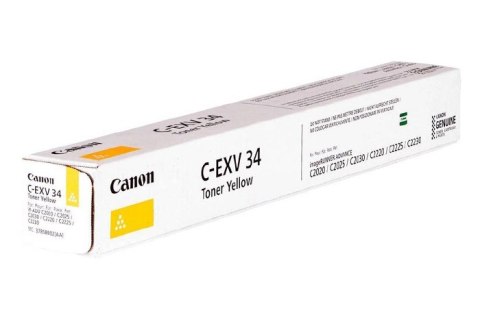 Oryginalny Toner Cyan Canon ADV iR-C2020, iR-C2025, iR-C2030, iR-C2220, iR-C2225, iR-C2230 (C-EXV34Y, CEXV34Y, 3785B002) Oryginalny Toner Cyan Canon ADV iR-C2020, iR-C2025, iR-C2030, iR-C2220, iR-C2225, iR-C2230 (C-EXV34Y, CEXV34Y, 3785B002)