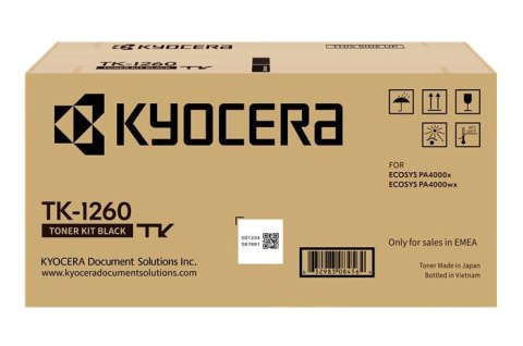 Oryginalny Toner Czarny Kyocera ECOSYS PA4000 (TK-1260, TK1260, 1T0C150NL0) Oryginalny Toner Czarny Kyocera ECOSYS PA4000 (TK-1260, TK1260, 1T0C150NL0)
