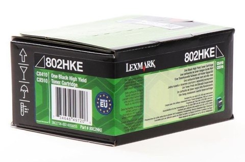 Oryginalny Toner Black Lexmark CX410, CX510 (80C2HKE) Oryginalny Toner Black Lexmark CX410, CX510 (80C2HKE)