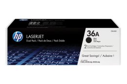 Oryginalny Toner Czarny HP LaserJet M1120, M1522, P1505 (36A CB436AD) (DWUPAK), kompatybilne z CB436A