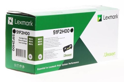 Oryginalny Toner Czarny Lexmark MS312, MS415 (51F2H00) Oryginalny Toner Czarny Lexmark MS312, MS415 (51F2H00)