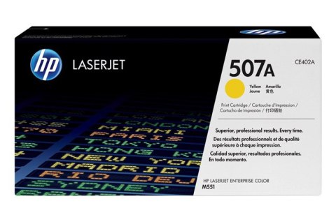 Oryginalny Toner Yellow HP LaserJet Enterprise 500 Color M551, M575, Pro 500 M570 (507A CE402A) Oryginalny Toner Yellow HP LaserJet Enterprise 500 Color M551, M575, Pro 500 M570 (507A CE402A)