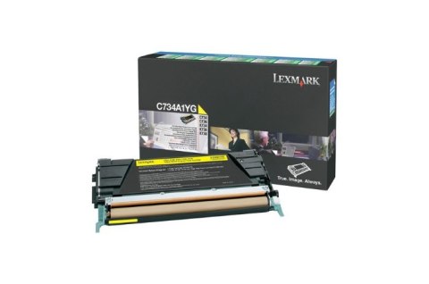 Oryginalny Toner Yellow Lexmark C734, C736, X734, X736, X738 (C734A1YG) Oryginalny Toner Yellow Lexmark C734, C736, X734, X736, X738 (C734A1YG)
