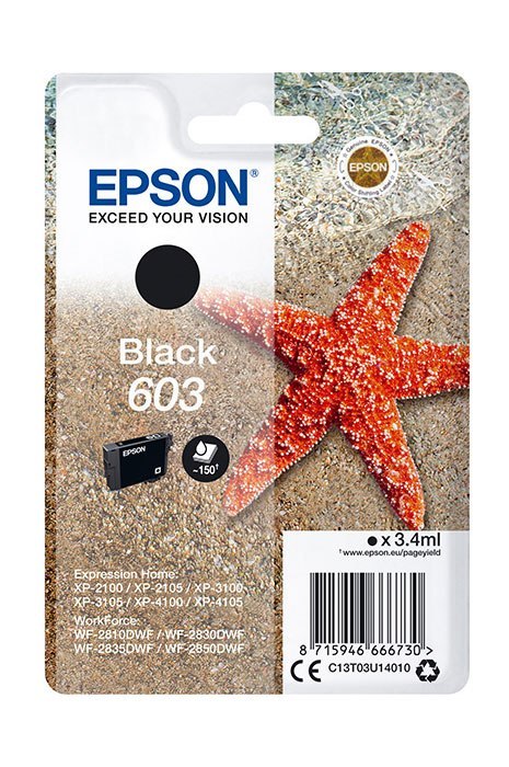 Oryginalny Tusz Black Epson 603 (T03U1, C13T03U14010) Oryginalny Tusz Black Epson 603 (T03U1, C13T03U14010)