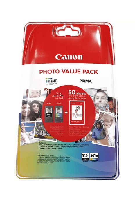 Oryginalny Tusz CMYK Canon PG-540L, PG540L, CL-541XL, CL541XL (5224B012AA, 5224B007) Oryginalny Tusz CMYK Canon PG-540L, PG540L, CL-541XL, CL541XL (5224B012AA, 5224B007)