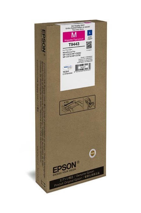 Oryginalny Tusz Magenta Epson T9443 (C13T944340) Oryginalny Tusz Magenta Epson T9443 (C13T944340)