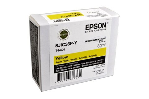 Oryginalny Tusz Yellow Epson SJIC36PY, SJI-C36PY, SJIC-36PY (T44C4, C13T44C440) Oryginalny Tusz Yellow Epson SJIC36PY, SJI-C36PY, SJIC-36PY (T44C4, C13T44C440)