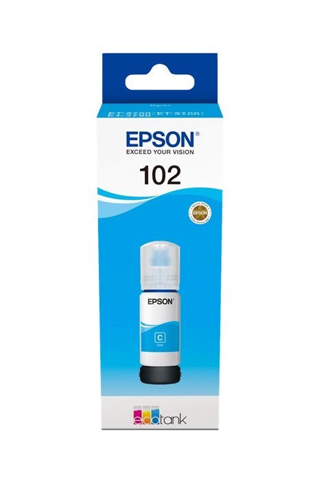 Oryginalny Tusz w butelce Cyan Epson 102 (T03R2, C13T03R240) Oryginalny Tusz w butelce Cyan Epson 102 (T03R2, C13T03R240)
