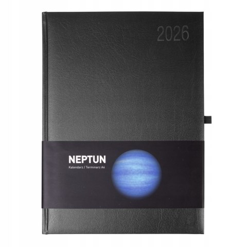 Kalendarz książkowy A4 2026 Biznesowy Dzienny Opus Neptun Czarny Kalendarz książkowy A4 2026 Biznesowy Dzienny Opus Neptun Czarny