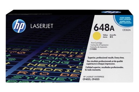 Oryginalny Toner Yellow HP Color LaserJet CP4520, Enterprise CP4025, CP4525 (648A CE262A) Oryginalny Toner Yellow HP Color LaserJet CP4520, Enterprise CP4025, CP4525 (648A CE262A)