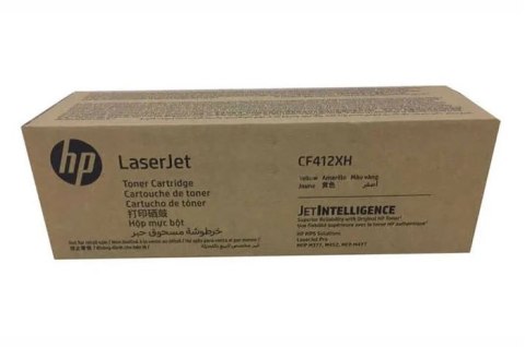 Oryginalny Toner Yellow HP Color LaserJet Pro M377, M452, M477 (410XH CF412XH), kompatybilne z CF412X