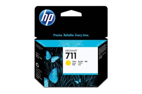 Oryginalny Tusz Yellow HP 711 (CZ132A)