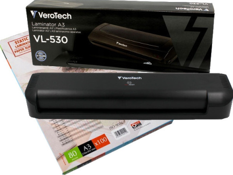 Szybki, wydajny Laminator A3 + Verotech + MegaPaka 110x folia A3 Opus 80mic (VL-530 + 100xA3) Szybki, wydajny Laminator A3 + Verotech + MegaPaka 110x folia A3 Opus 80mic (VL-530 + 100xA3)