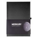 Kalendarz książkowy A5 2026 dzienny dla biznesmenów Opus Merkury Czarny