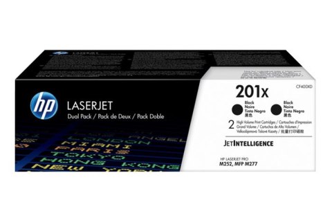 Oryginalny Toner Black HP Color LaserJet Pro M252, M277 MFP (201X CF400XD) (DWUPAK), kompatybilne z CF400X