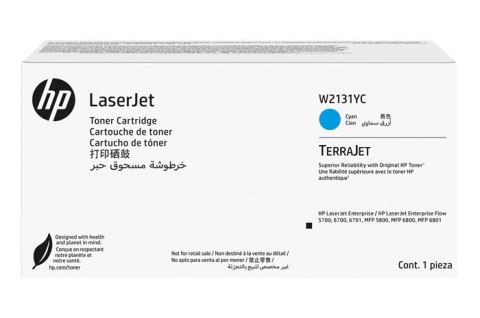 Oryginalny Toner Cyan HP LaserJet 5700, 5800, 6700, 6701, 6800, 6801 (213YC W2131YC), kompatybilne z W2131Y