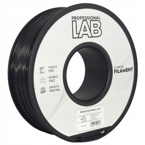 Profesjonalny Filament ABS Czarny / Black 1kg netto 1,75mm Professjonal LAB