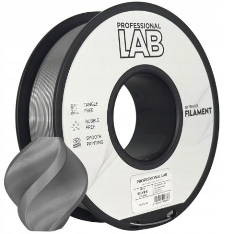 Profesjonalny Filament PETG Srebrny Silver 1kg 1,75mm Professjonal LAB