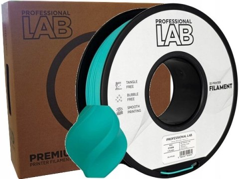 Profesjonalny Filament PLA Cyan 1kg netto 1,75mm Professjonal LAB