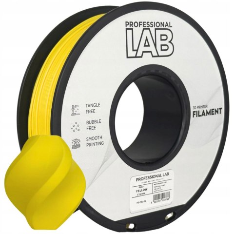 Profesjonalny Filament PLA Meta żółty 1kg 1,75mm Professjonal LAB