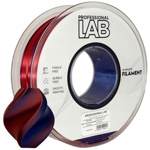 Profesjonalny Filament PLA Silk Dual Color Czerwony Niebieski 1kg 1,75mm