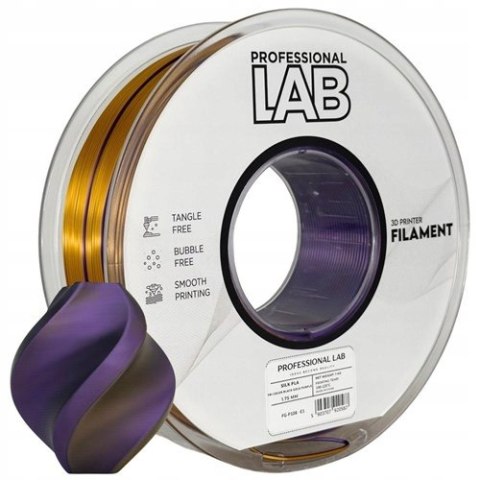 Profesjonalny Filament PLA Silk Tri Color Czarny Złoty Purpurowy 1kg 1,75mm