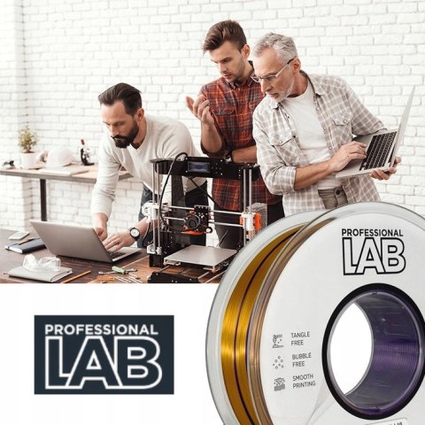 Profesjonalny Filament PLA Silk Tri Color Czarny Złoty Purpurowy 1kg 1,75mm