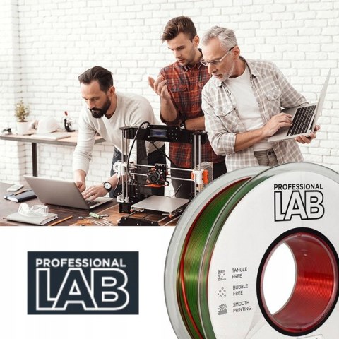 Profesjonalny Filament PLA Silk Tri Color Czerwony Żółty Zielony 1kg 1,75mm