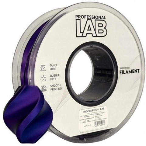 Profesjonalny Filament PLA Silk Tri Color Niebieski Purpurowy Czarny 1kg