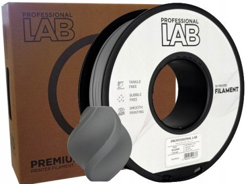 Profesjonalny Filament PLA+ Srebrny 1kg netto 1,75mm Professjonal LAB