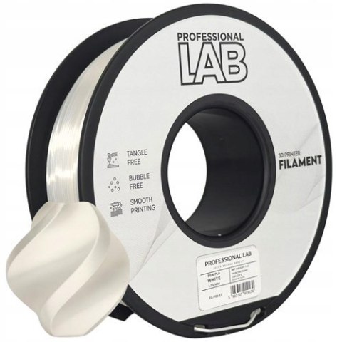 Profesjonalny filament Filament PLA Silk Biały White 1kg netto 1,75mm