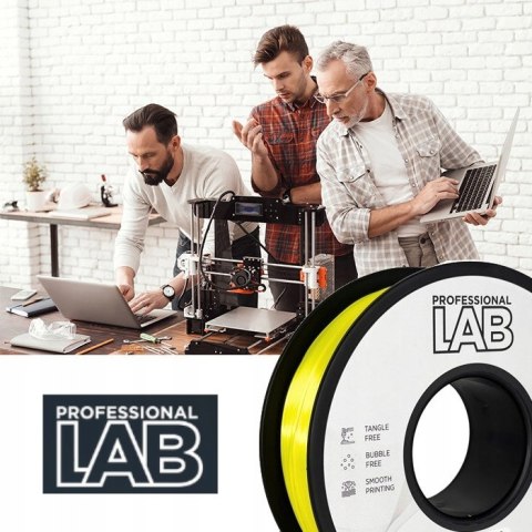 Professjonal LAB 1kg netto 1,75mm Filament PLA Silk Żółty Yellow
