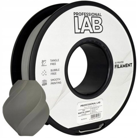 Professjonal LAB Filament PLA Matte Gray / Szary Matowy 1Kg 1,75mm