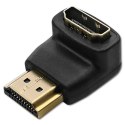 Qoltec Adapter HDMI A męski | HDMI A żeński | kątowy