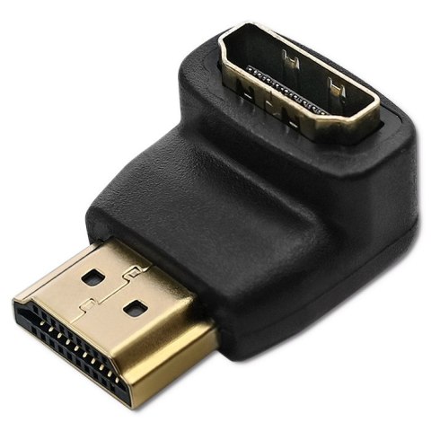 Qoltec Adapter HDMI A męski | HDMI A żeński | kątowy