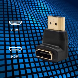 Qoltec Adapter HDMI A męski | HDMI A żeński | kątowy