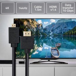 Qoltec Kabel HDMI | Micro HDMI | High speed | 4K | 30Hz | GOLD | 1.5m