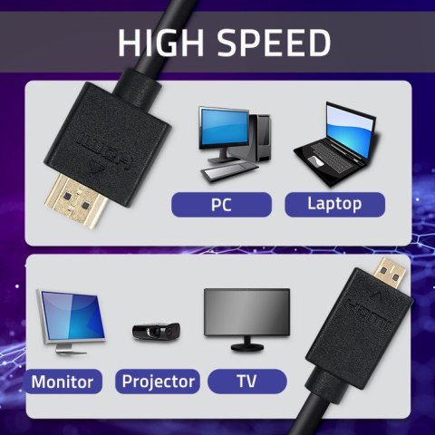 Qoltec Kabel HDMI | Micro HDMI | High speed | 4K | 30Hz | GOLD | 1.5m